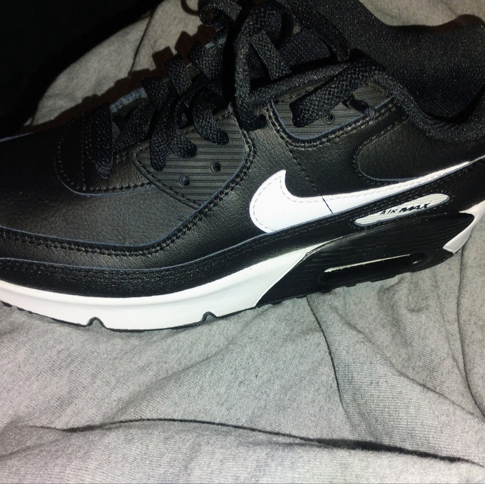 Nike Black and White Air Max 90 Sneakers